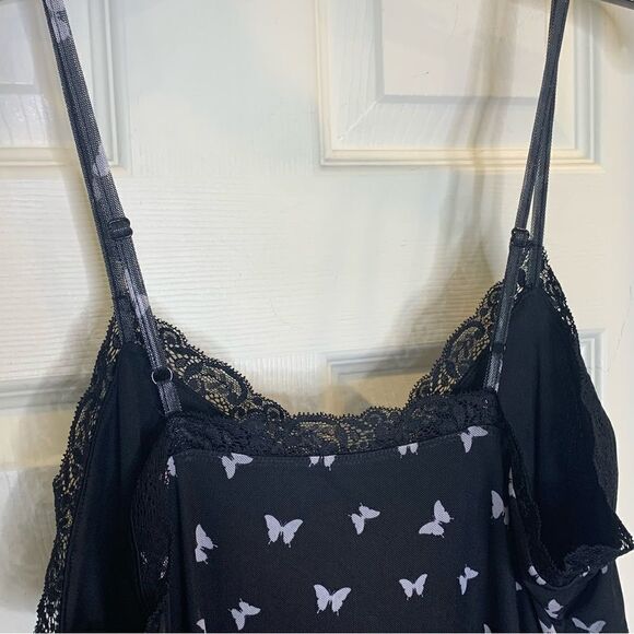 Wild Fable Black Butterfly Slip Dress Size Large - Picture 6 of 11